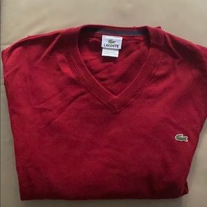 Mens Lacoste V-neck Sweater